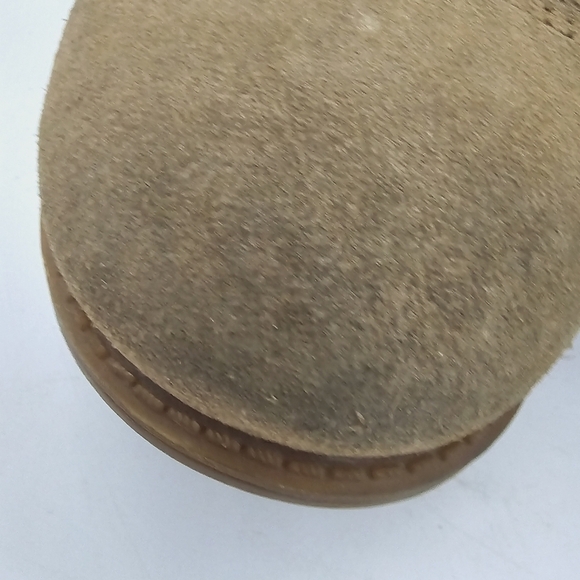 Ugg Gradin Womens Tan Suede Leather Lace Up Round Toe Stacked Heel Boots Size 8 - Picture 11 of 12